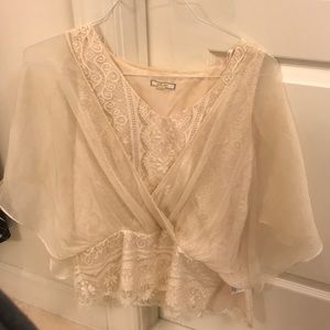 M Pleione cream blouse